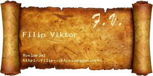 Filip Viktor névjegykártya